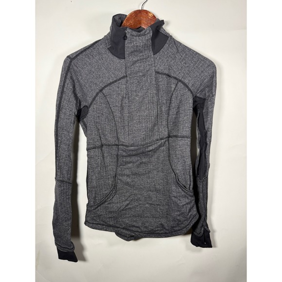 lululemon athletica Jackets & Blazers - Lululemon Athletica Women's Gray Herringbone Athletic Jacket Size 6